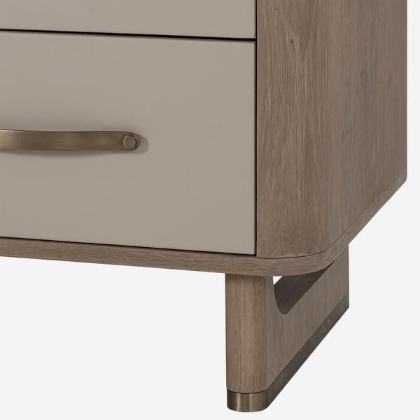 Product photograph of Andrew Martin Charlie 3 Drawer Sideboard Brown Small from Olivia's.