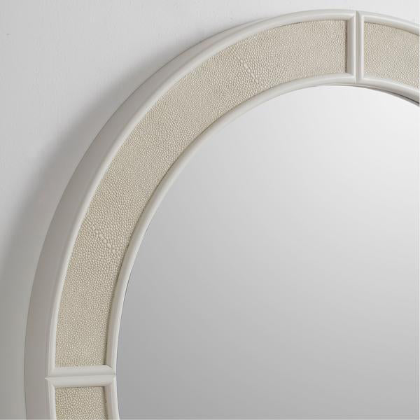 Andrew Martin Alice Wall Mirror White Round