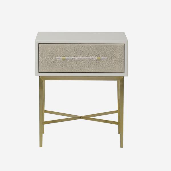 Product photograph of Andrew Martin Alice Bedside Table White from Olivia's.