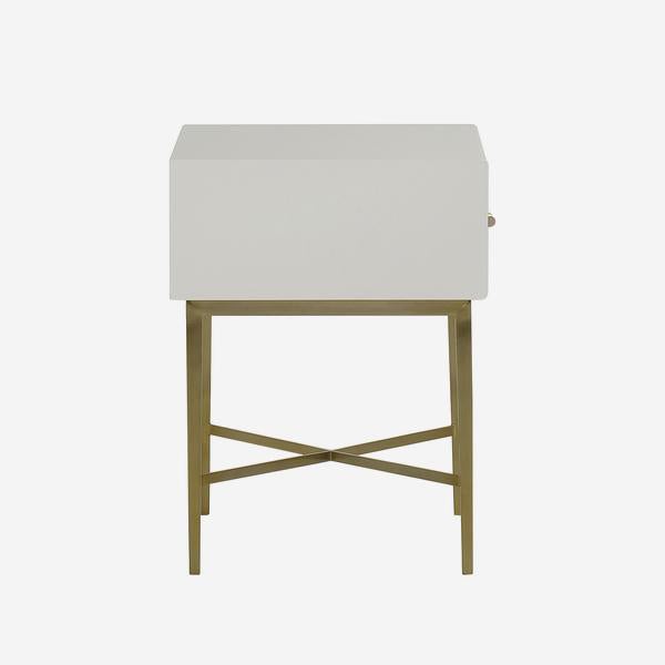 Product photograph of Andrew Martin Alice Bedside Table White from Olivia's.