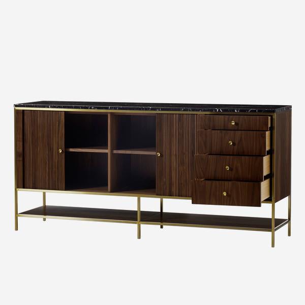 Product photograph of Andrew Martin Chester Sideboard Black Large from Olivia's.