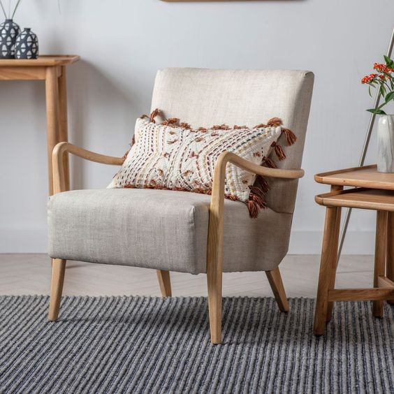 Product photograph of Gallery Interiors Chedworth Occasional Chair In Natural from Olivia's.