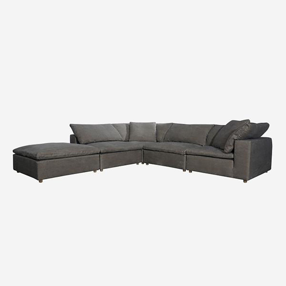 Product photograph of Andrew Martin Statham Corner Section 4 Seater Sofa Kilimanjaro Grey Armless from Olivia's