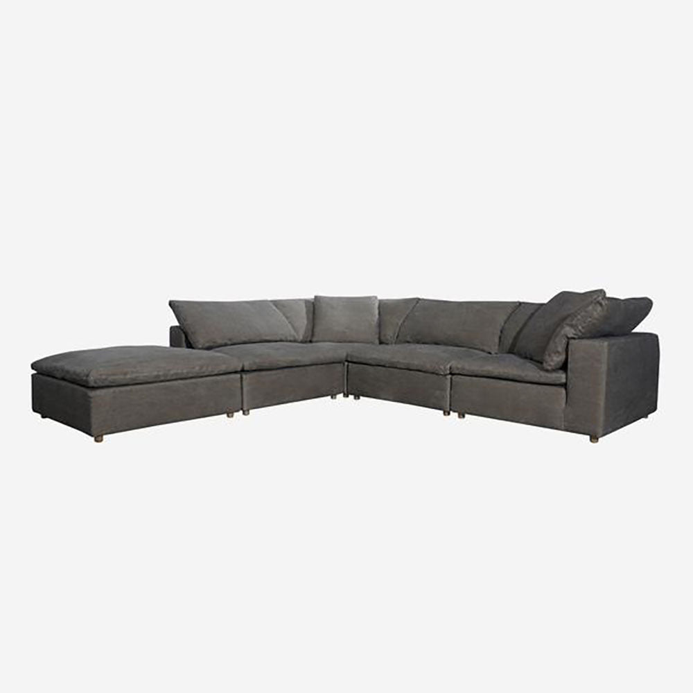 Product photograph of Andrew Martin Statham Corner Section 4 Seater Sofa Kilimanjaro Grey Corner from Olivia's