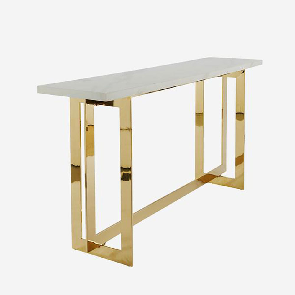 Product photograph of Andrew Martin Sienna Console Table White Gold from Olivia's