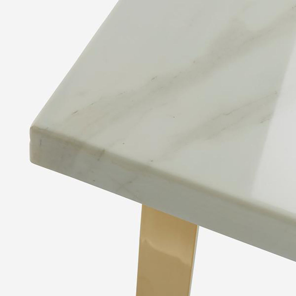 Product photograph of Andrew Martin Sienna Console Table White Gold from Olivia's.