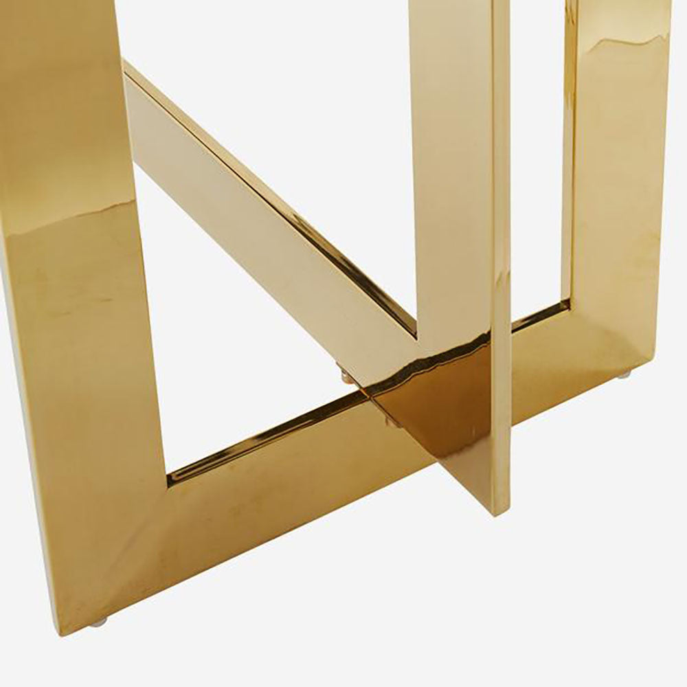 Product photograph of Andrew Martin Sienna Console Table White Gold from Olivia's.
