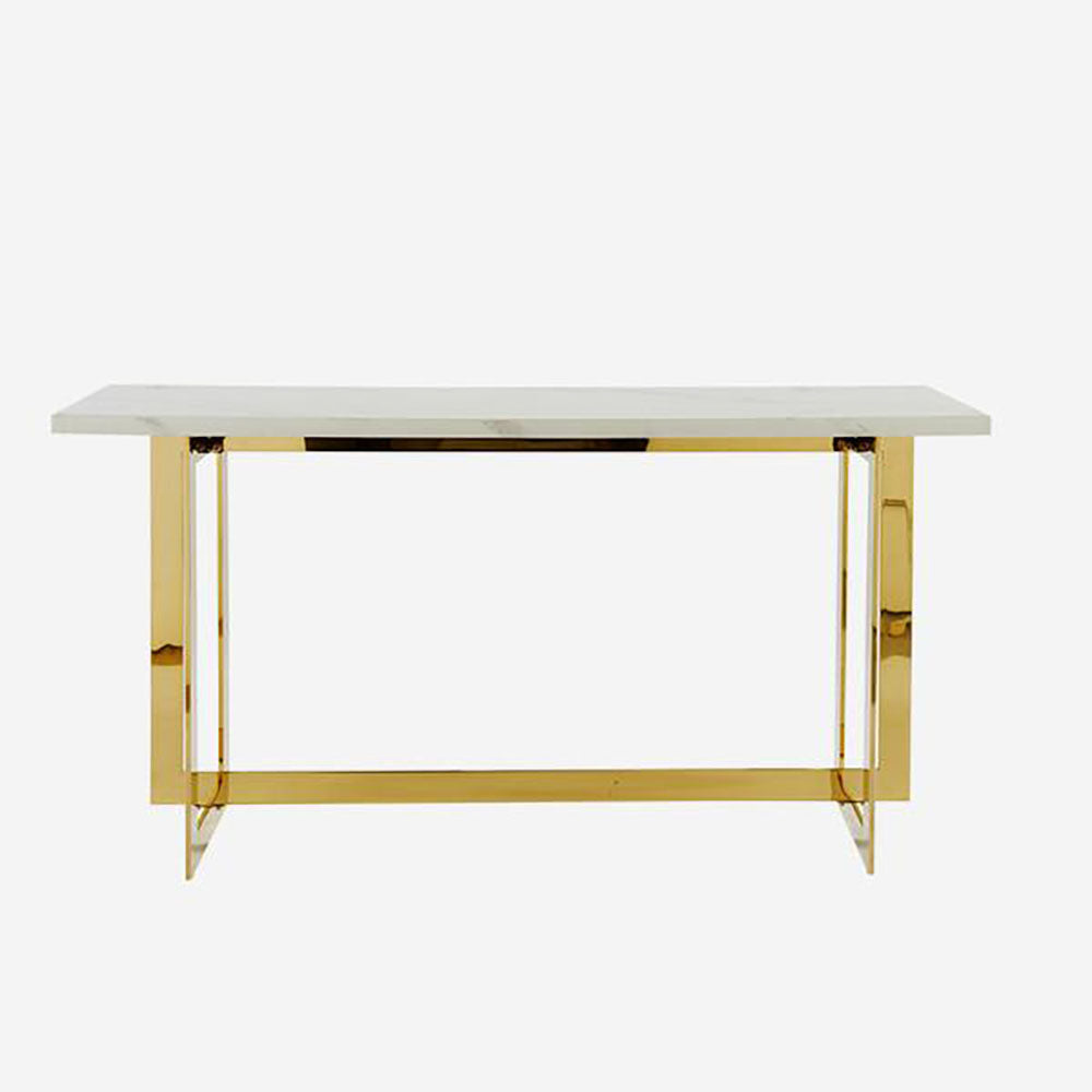 Product photograph of Andrew Martin Sienna Console Table White Gold from Olivia's.