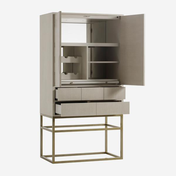 Product photograph of Andrew Martin Bar Cabinet Reagan White from Olivia's.
