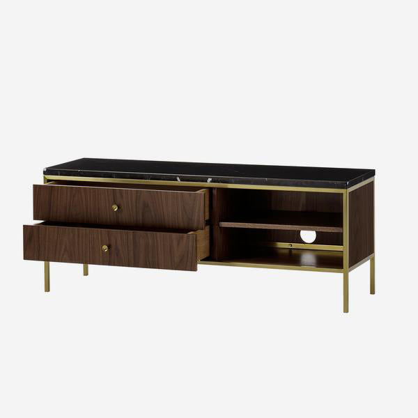 Product photograph of Andrew Martin Chester Media Unit Black Large from Olivia's.