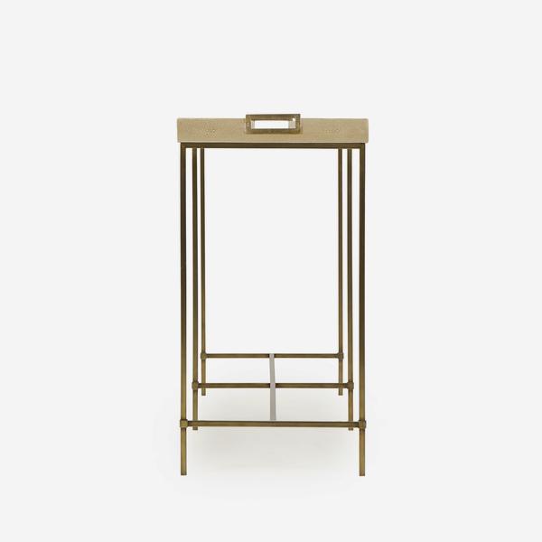 Product photograph of Andrew Martin Edith Console Table Latte Shagreen from Olivia's.