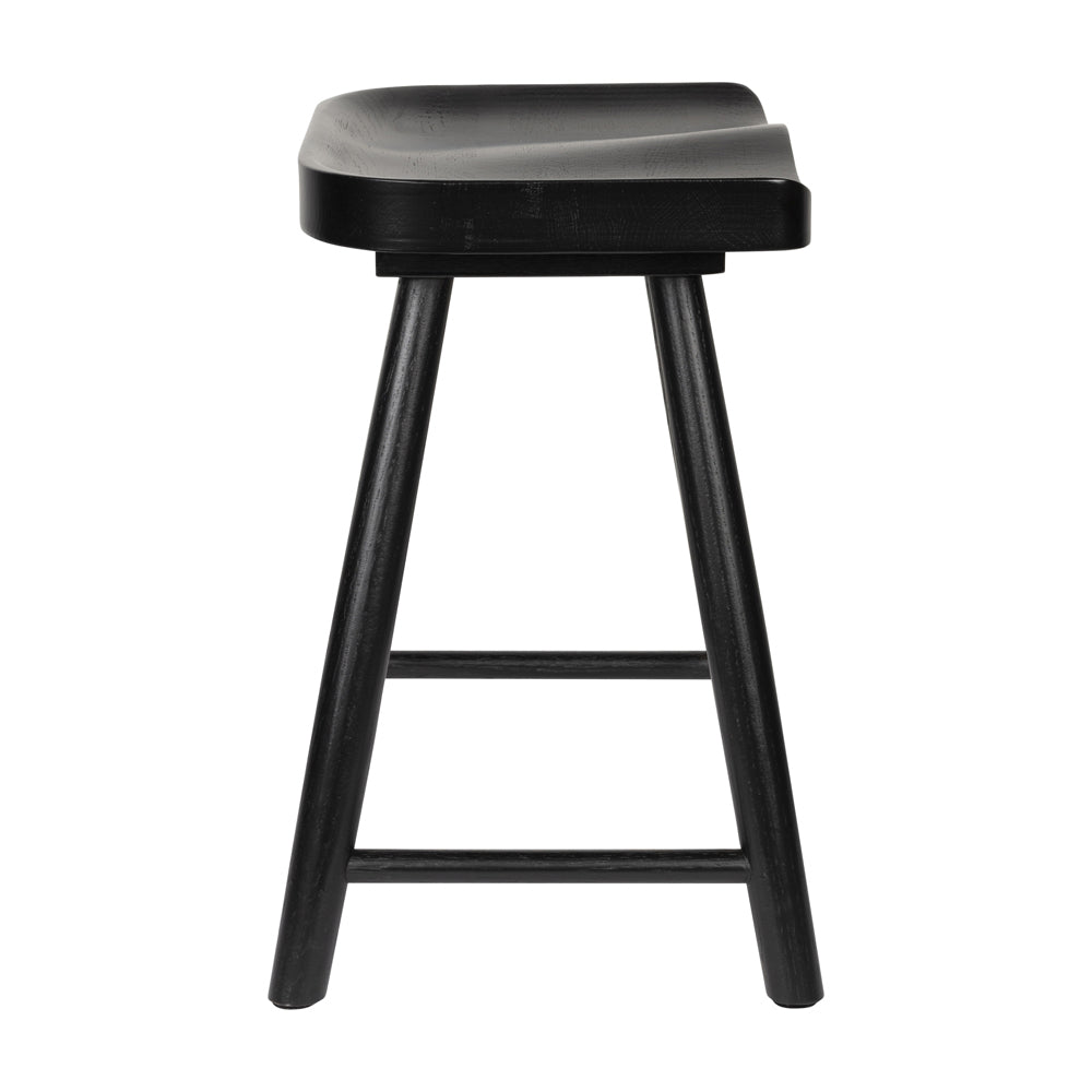 Product photograph of Olivia S Nordic Living Collection Wander Stool In Black from Olivia's.