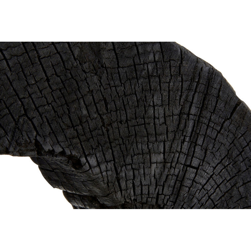 Product photograph of Olivia S Black Woooden Sculpture Large from Olivia's.