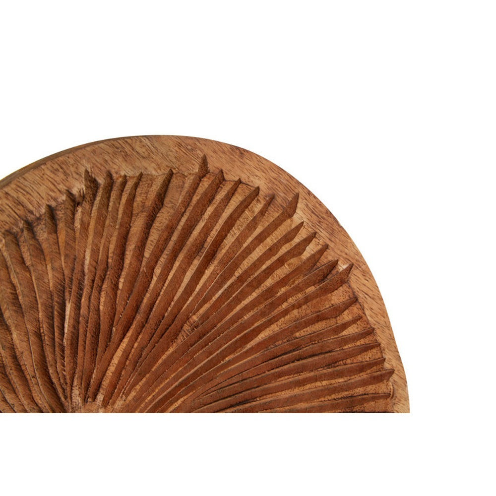 Product photograph of Olivia S Carved Wooden Disc On Stand from Olivia's.
