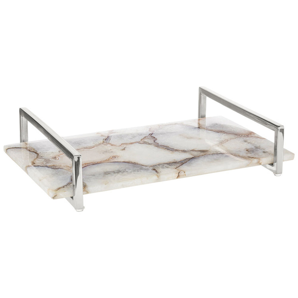 Product photograph of Olivia S Boutique Hotel Collection - White Agate Tray Large from Olivia's.