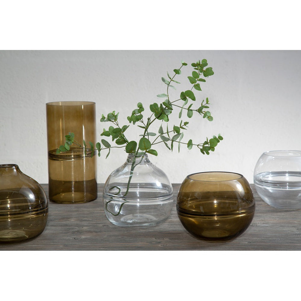 Product photograph of Olivia S Luxe Collection - Amber Round Vase from Olivia's.