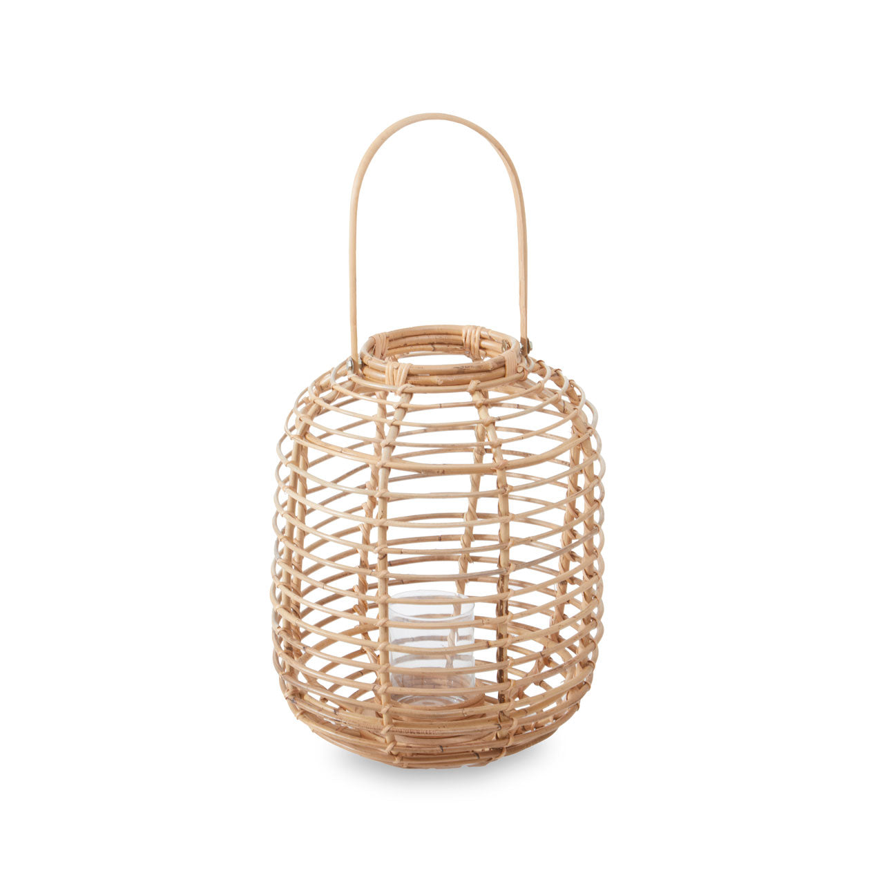 Product photograph of Olivia S Mara Candle Holder In Natural Rattan Small from Olivia's