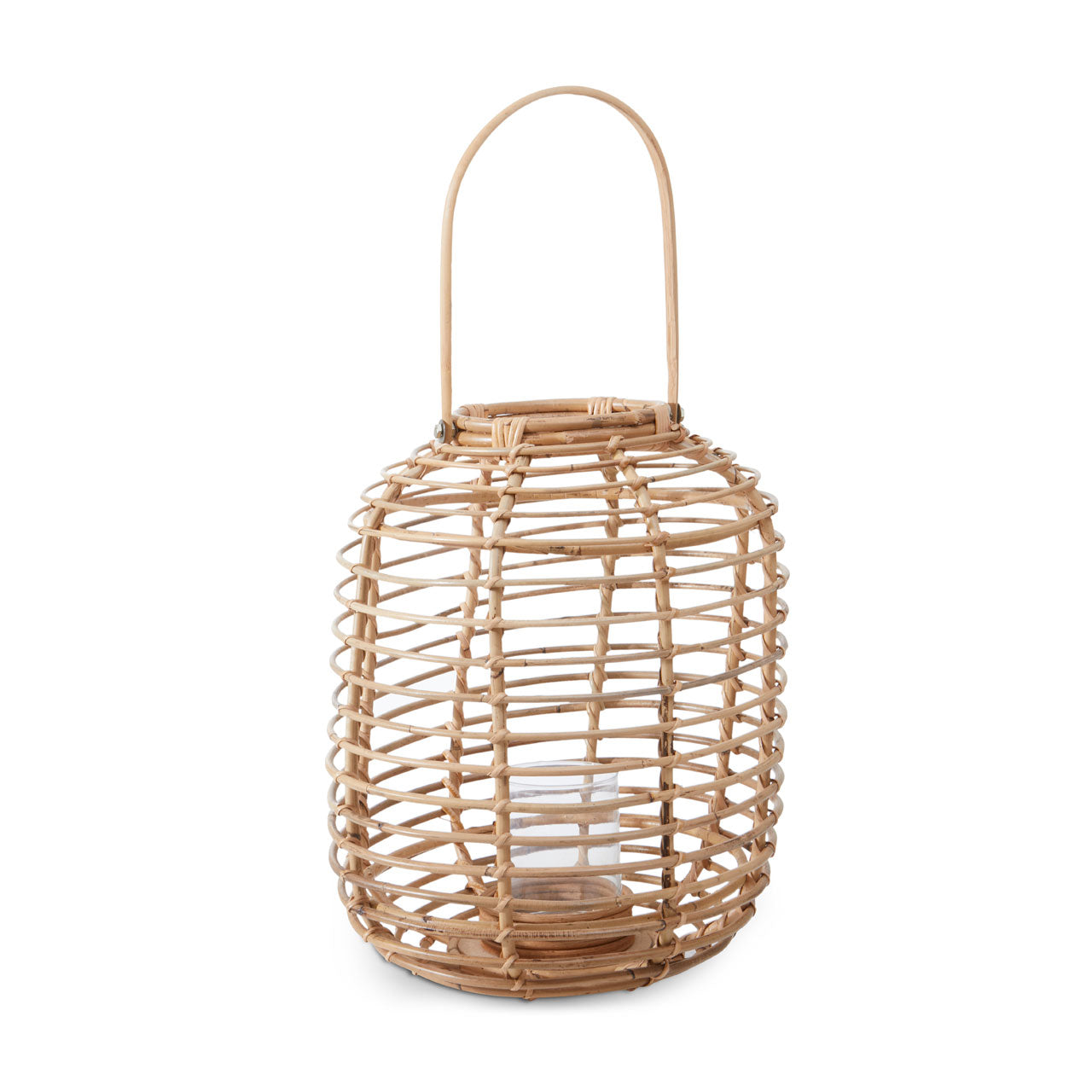 Product photograph of Olivia S Mara Candle Holder In Natural Rattan Small from Olivia's.