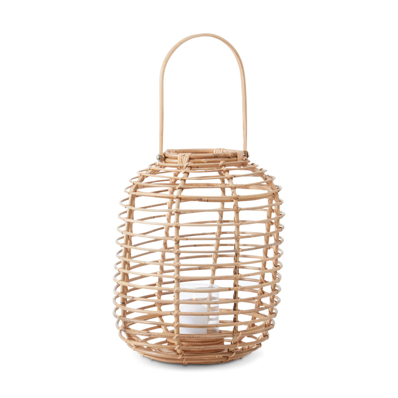 Product photograph of Olivia S Mara Candle Holder In Natural Rattan Small from Olivia's.