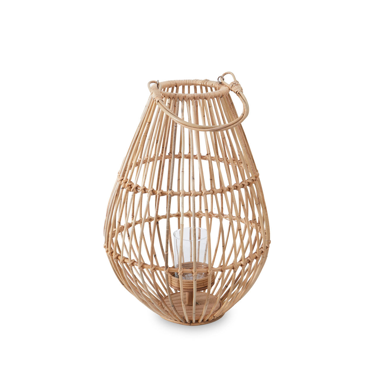 Product photograph of Olivia S Mara Candle Holder In Natural Rattan Medium from Olivia's