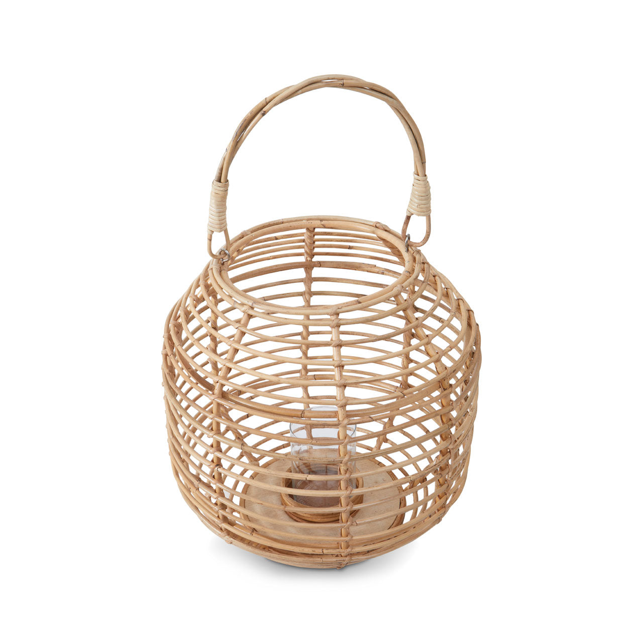 Product photograph of Olivia S Mara Candle Holder In Natural Rattan Large from Olivia's.
