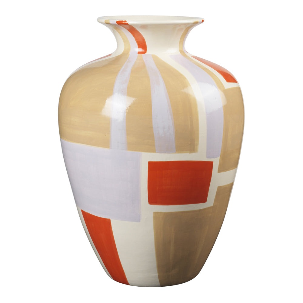 Product photograph of Broste Copenhagen Stoneware Dana Vase - Light from Olivia's