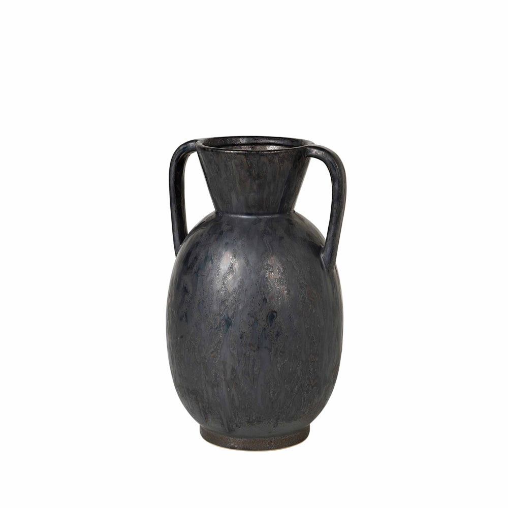 Product photograph of Broste Copenhagen Simi Vase Antique Grey And Black Large from Olivia's.