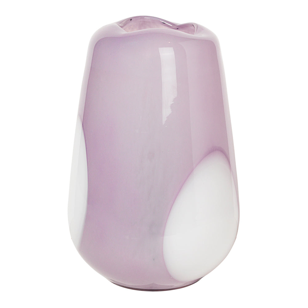 Product photograph of Broste Copenhagen Ada Dot Mouthblown Vase In Light Purple - Small from Olivia's
