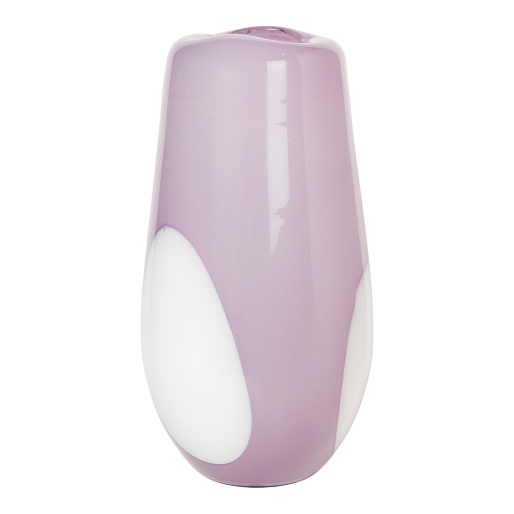 Broste Copenhagen Ada Dot Mouthblown Vase In Light Purple Large