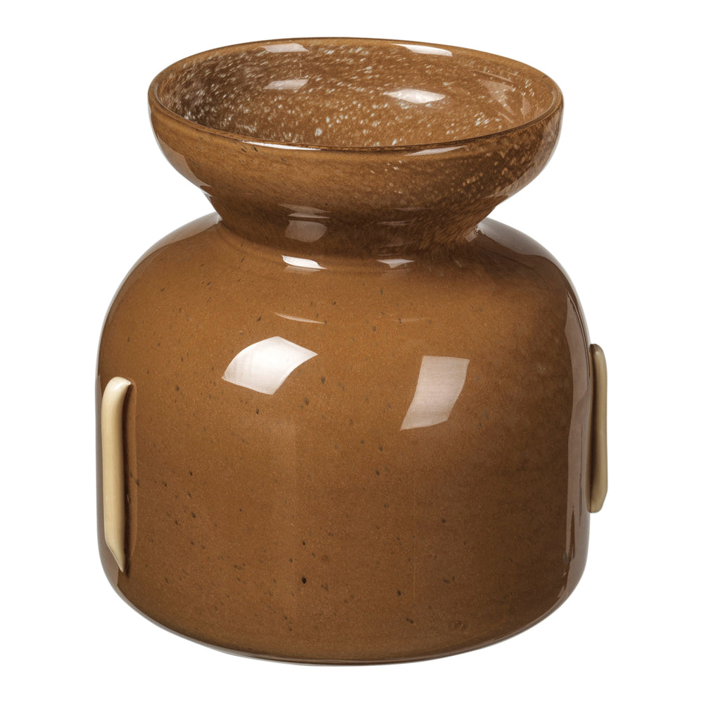 Product photograph of Broste Copenhagen Vera Mouthblown Glass Vase In Brown - Small from Olivia's