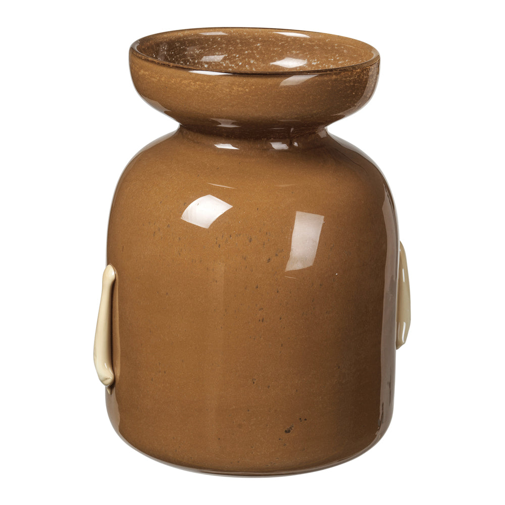 Product photograph of Broste Copenhagen Vera Mouthblown Glass Vase In Brown - Large from Olivia's