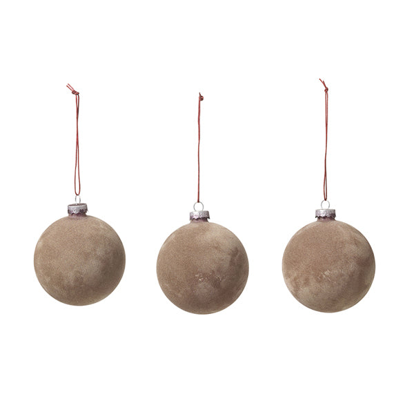 Product photograph of Broste Copenhagen Alcan Baubles Antler Taupe from Olivia's