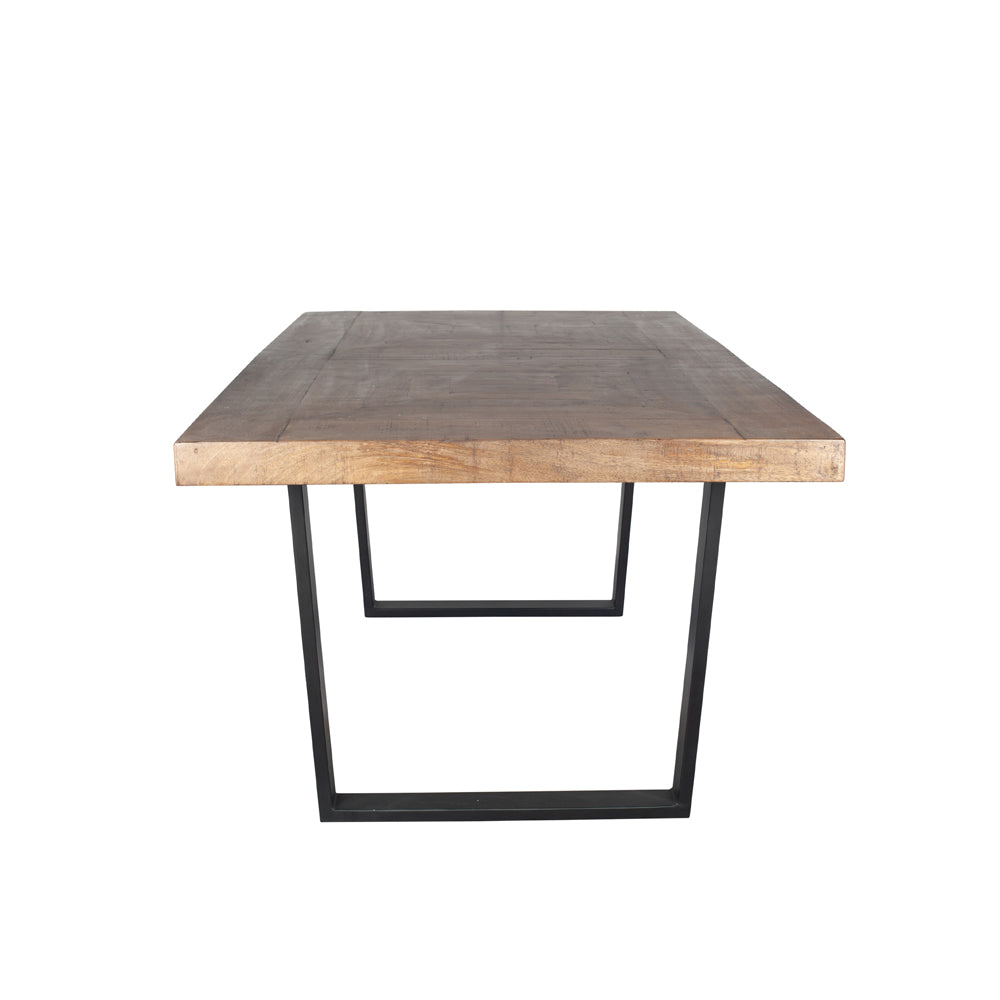 Product photograph of Olivia S Lola Iron Rectangular Dining Table In Pahoja Mnago Wood K D from Olivia's.