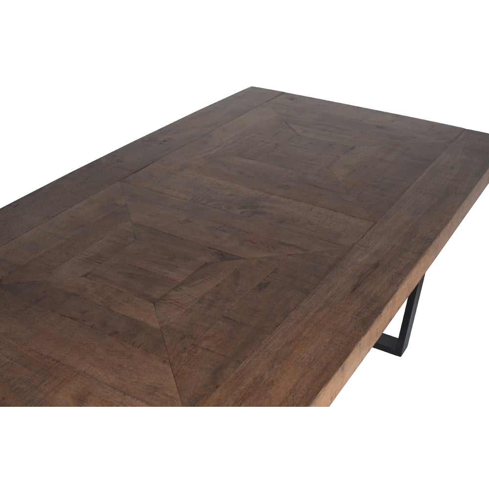Product photograph of Olivia S Lola Iron Rectangular Dining Table In Pahoja Mnago Wood K D from Olivia's.