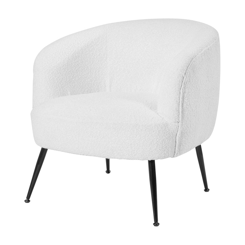 Product photograph of Olivia S Sienna Boucl Tub Chair With Black Legs from Olivia's.