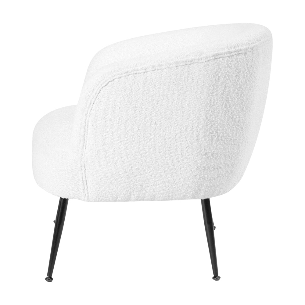 Product photograph of Olivia S Sienna Boucle Tub Chair With Black Legs from Olivia's.