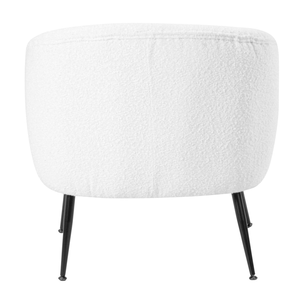Product photograph of Olivia S Sienna Boucl Tub Chair With Black Legs from Olivia's.