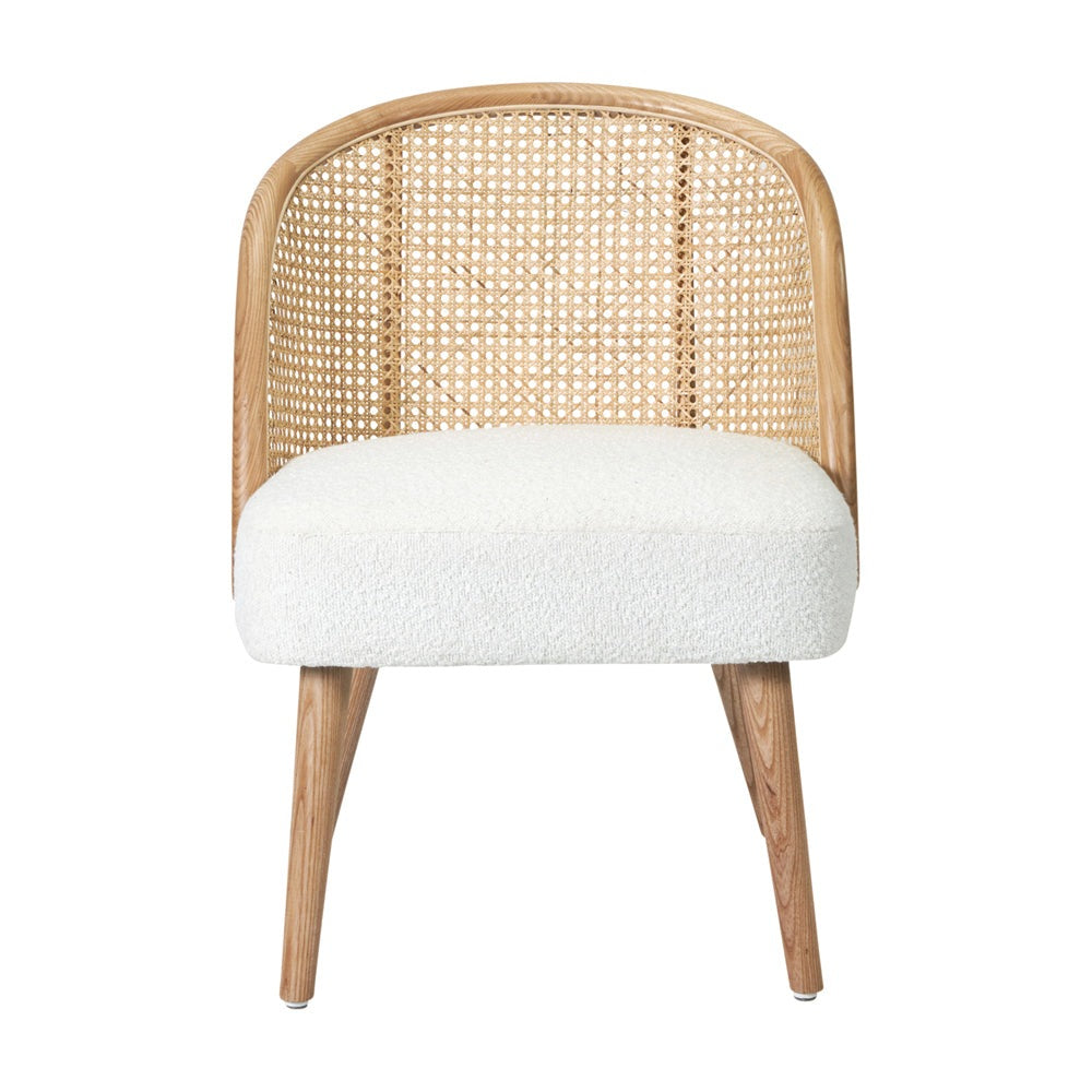 Product photograph of Olivia S Margot Boucl And Natural French Cane Chair from Olivia's