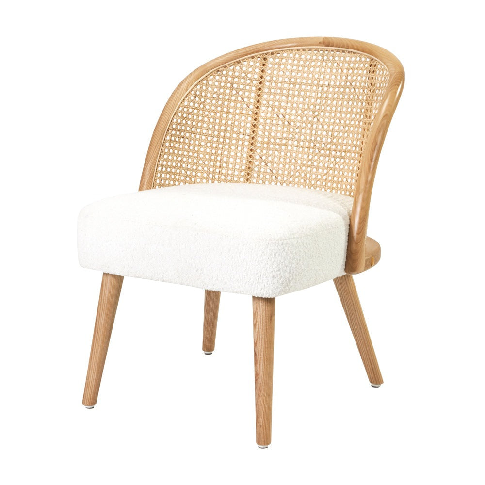 Product photograph of Olivia S Margot Boucl And Natural French Cane Chair from Olivia's.