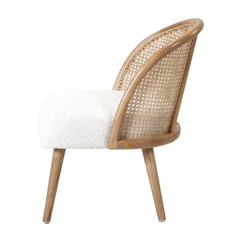 Product photograph of Olivia S Margot Boucl And Natural French Cane Chair from Olivia's.