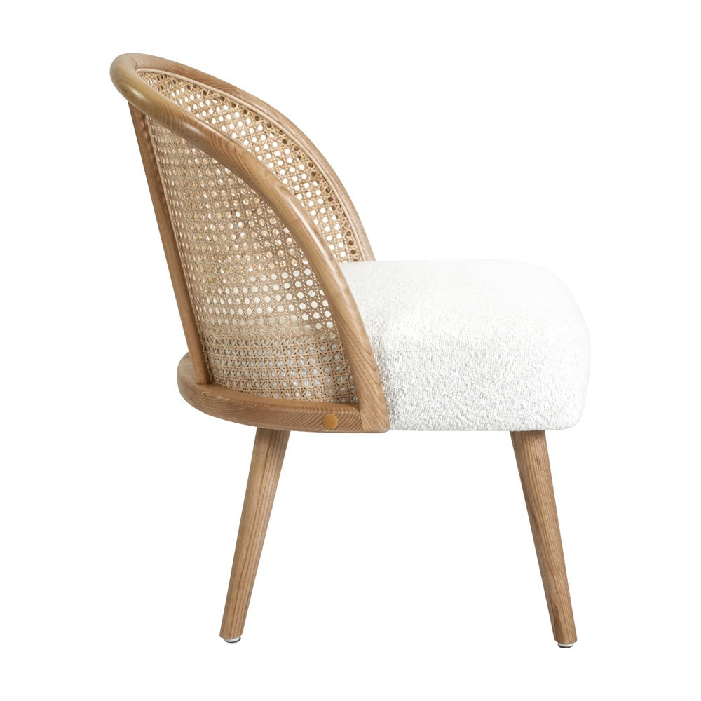 Product photograph of Olivia S Margot Boucl And Natural French Cane Chair from Olivia's.