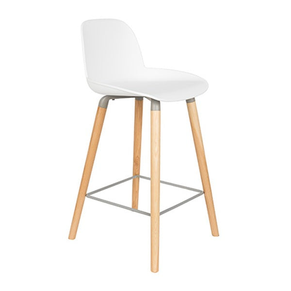 Product photograph of Zuiver Albert Kuip Bar Stool White 2pk Outlet from Olivia's