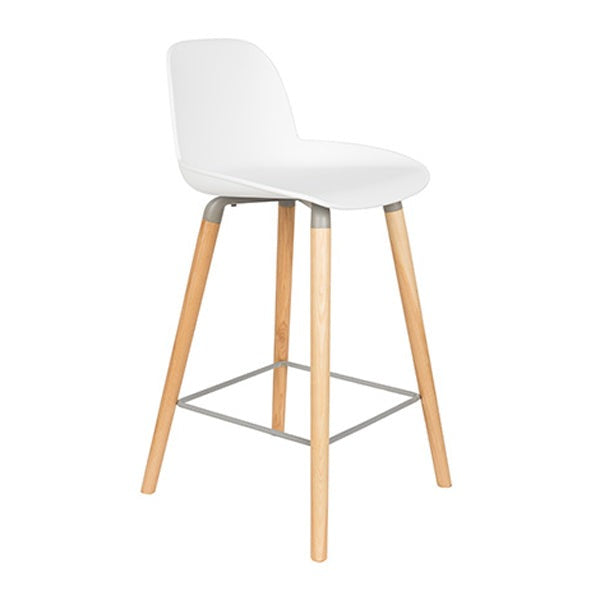 Zuiver Albert Kuip Bar Stool White 2pk Outlet