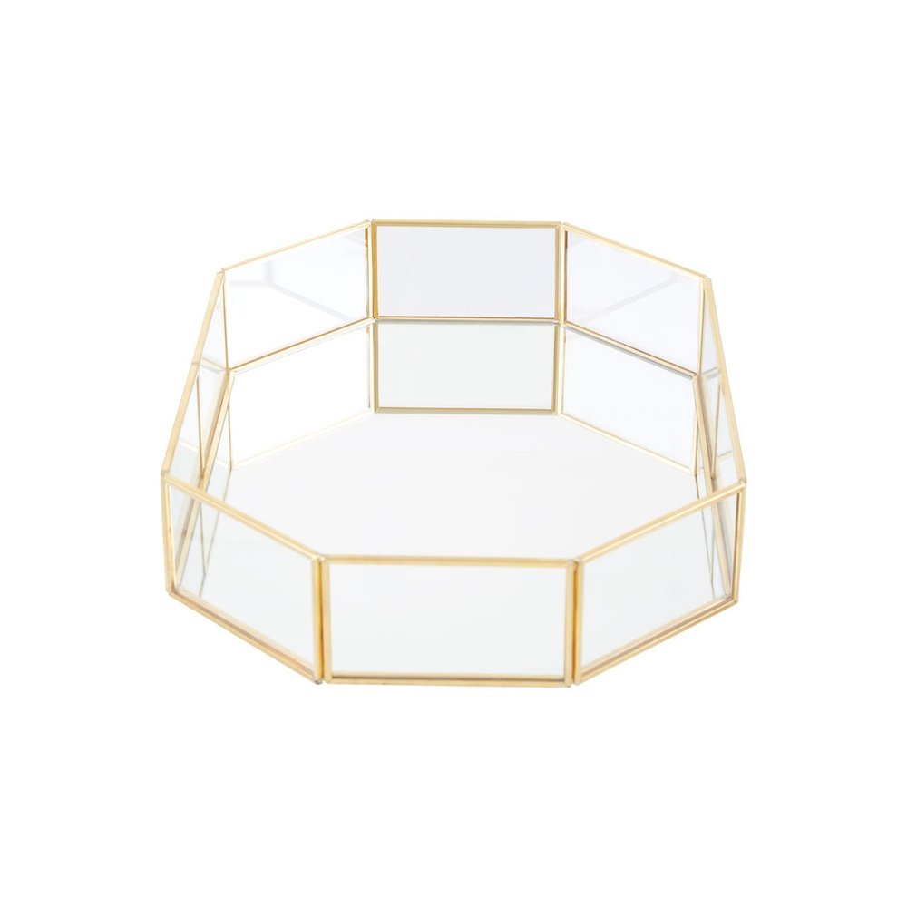 Product photograph of Olivia S Ella Octagonal Cosmetics Tray In Glass from Olivia's.
