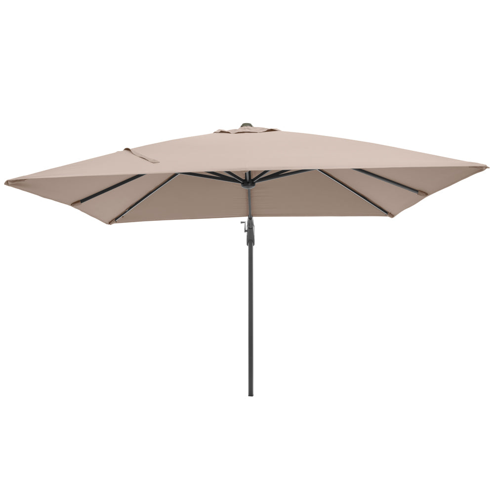 Product photograph of Olivia S Audrey Glow Challenger T2 3m Square Taupe Parasol from Olivia's