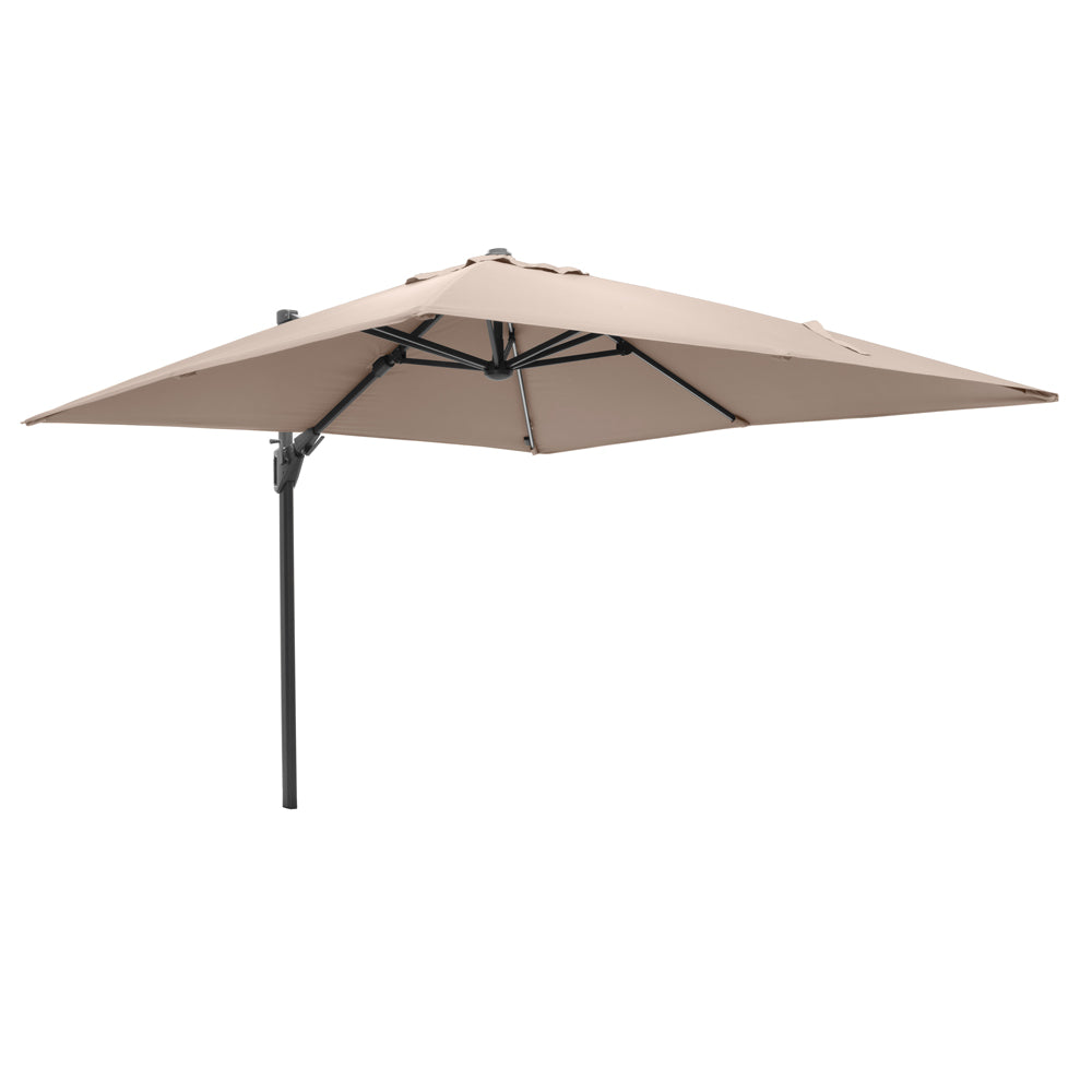 Product photograph of Olivia S Audrey Glow Challenger T2 3m Square Taupe Parasol from Olivia's.