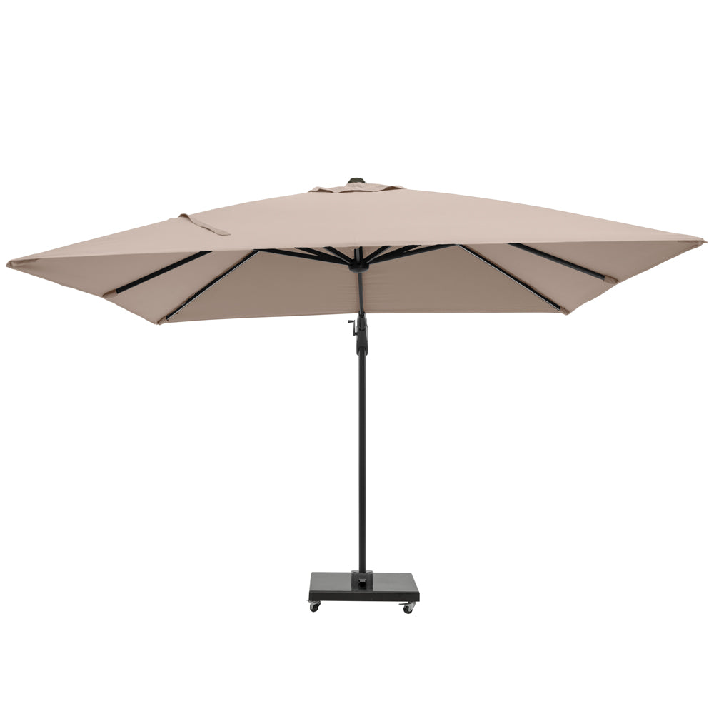 Product photograph of Olivia S Precilla Polished Granite 90kg Wheeled Parasol Base In Black from Olivia's.