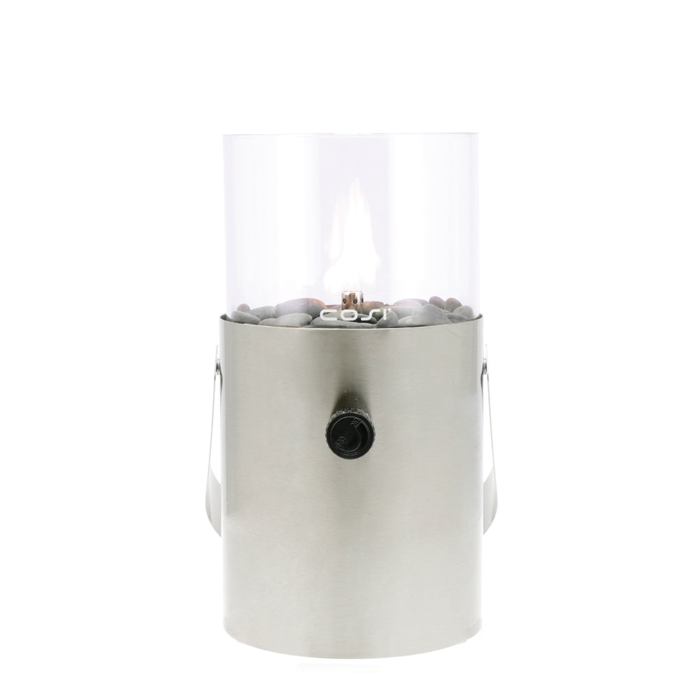 Product photograph of Cosiscoop Fire Lantern In Stainless Steel from Olivia's