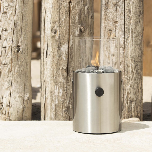Product photograph of Cosiscoop Fire Lantern In Stainless Steel from Olivia's.