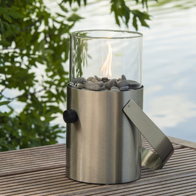 Product photograph of Cosiscoop Fire Lantern In Stainless Steel from Olivia's.